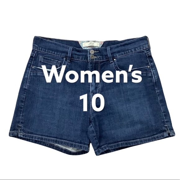 Levi's Pants - Women's Levi's 10 M Medium Denim Shorts Jeans Dark Navy Blue Stretch Classic Fit
